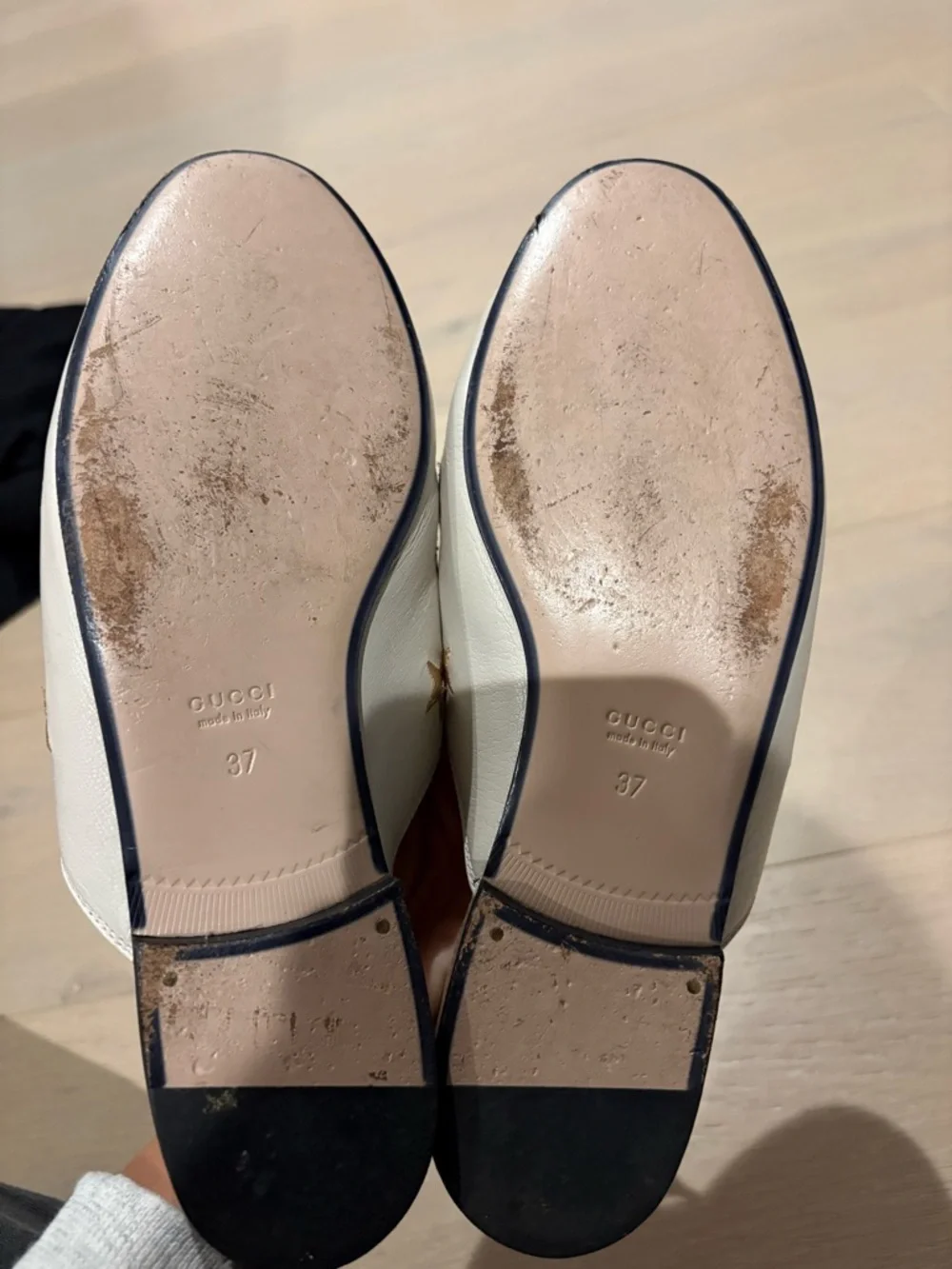 Women’s Gucci loafers shoes mules white leather size 37 - Picture 6 of 6